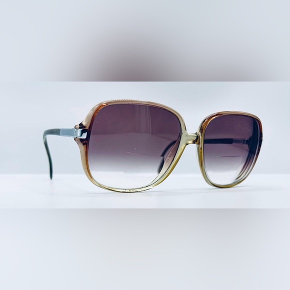 Vintage Luxottica Oliver Gray Translucent Oval Sunglasses Frames Only - Picture 1 of 8